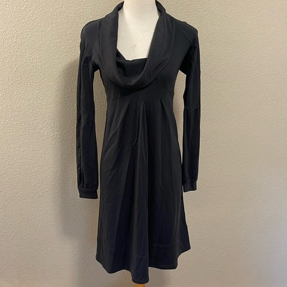 Diane Von Furstenberg Size 2 Dark Grey Wool Cowl Dress - Picture 1 of 9